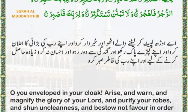Surah Al-Muddaththir – Ayah 1-7
