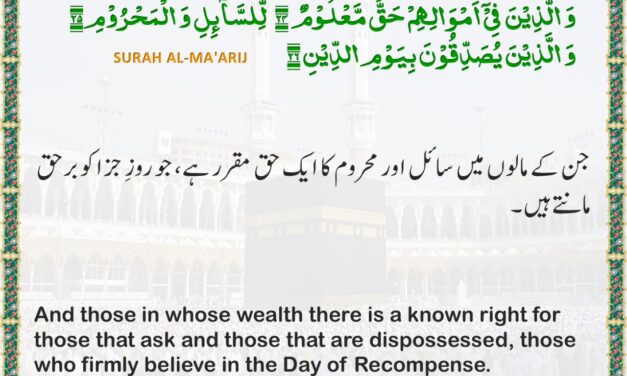 Surah Al-Ma’arij – Ayah 24-26