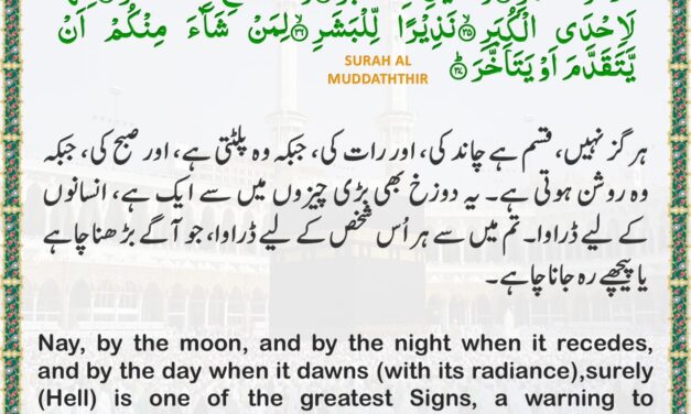 Surah Al-Muddaththir – Ayah 32-37