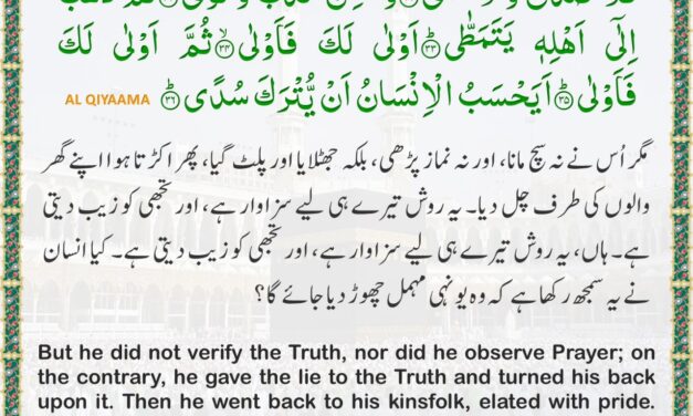 Surah Al-Qiyamah – Ayah 31-36