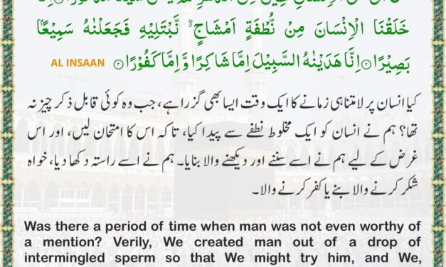 Surah Al-Insan – Ayah 1-3